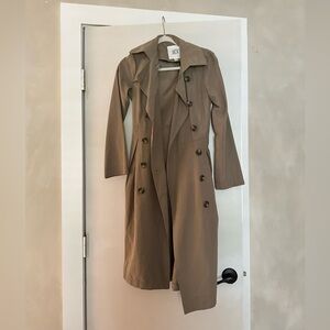 Jack by BB Dakota Neutral Trenchcoat in Taupe Size XS